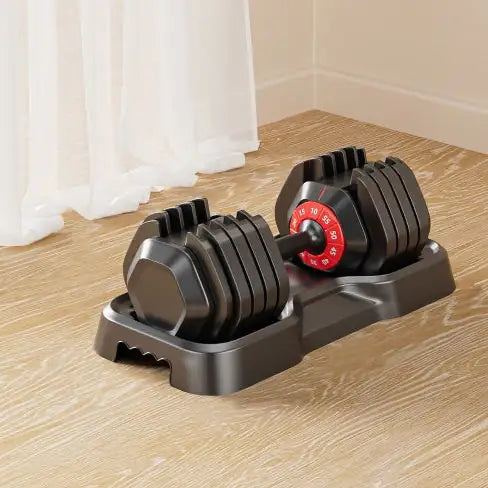 Quick-Fit 55lb Adjustable Dumbbell Set