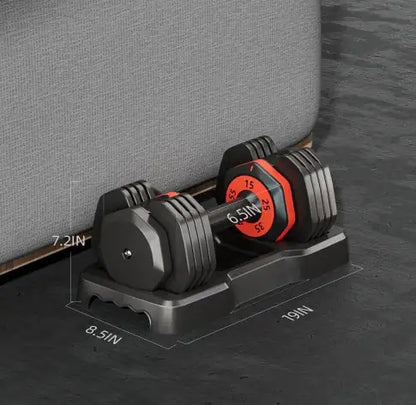 Quick-Fit 55lb Adjustable Dumbbell Set