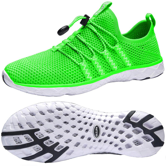 DLGJPA Men's Sporty Aqua Trainers in Light Green